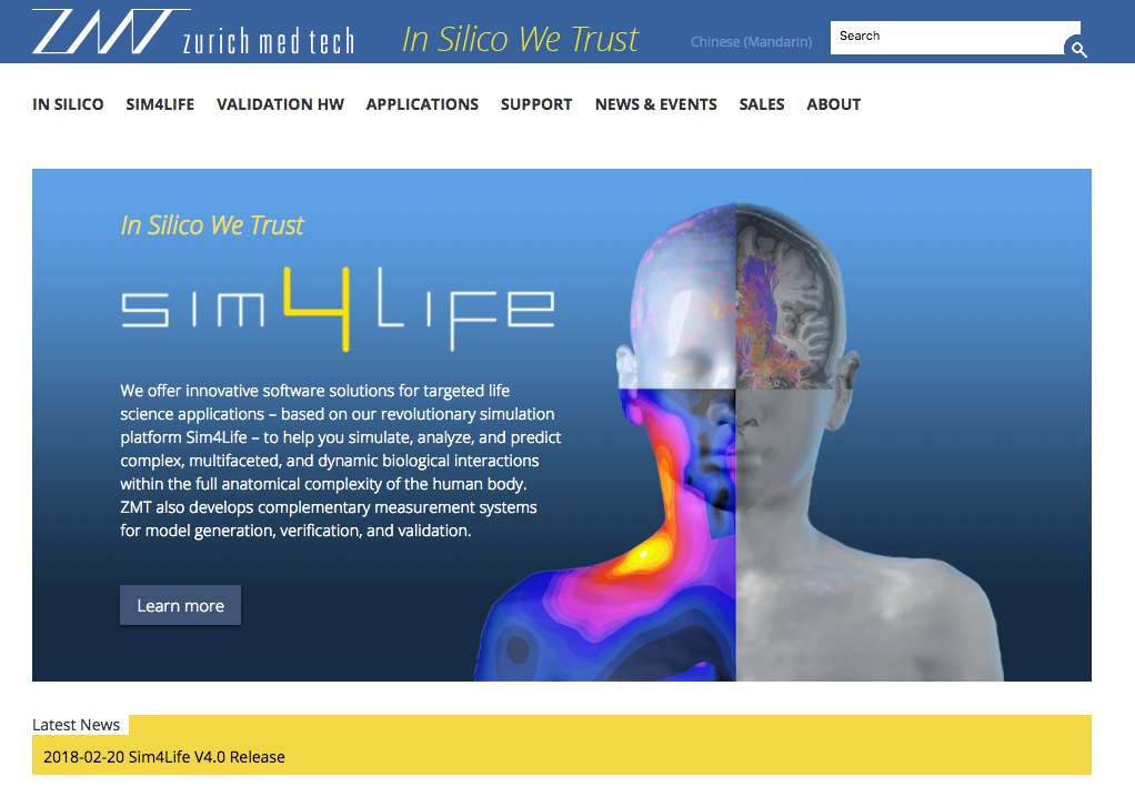 Homepage Zurich Medtech